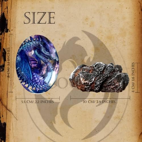 ACOCOFE Lava Dragon Egg Resin Sculpture with Luminous Base