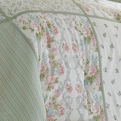 Laura Ashley Full Comforter Set with Matching Shams Bedskirt