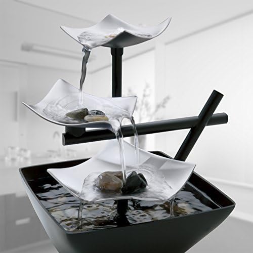 Homedics Tabletop Water Fountain with 3 Tiers and River Rocks
