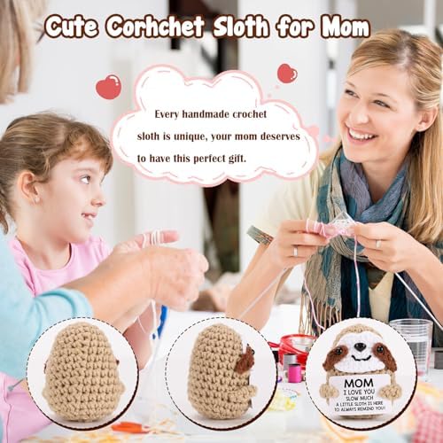 MBL Funny Sloth Gift for Mom - Handmade Crochet
