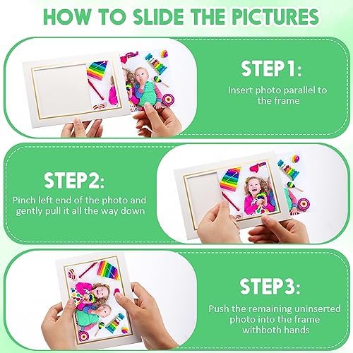 Tenceur 100 Pcs White Paper Frames with Easel 1