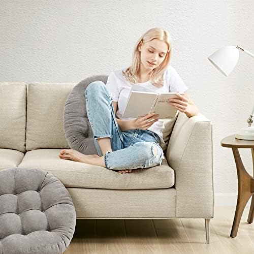 Degrees of Comfort Floor Pillow Set of 2 Grey 22 Inch