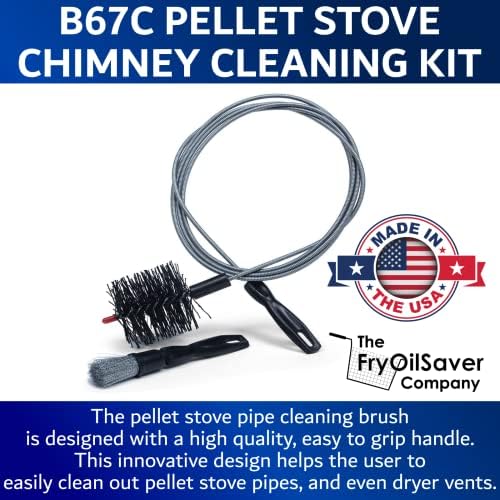 Pellet Stove Chimney Cleaning Kit by FryOilSaver Co B67C