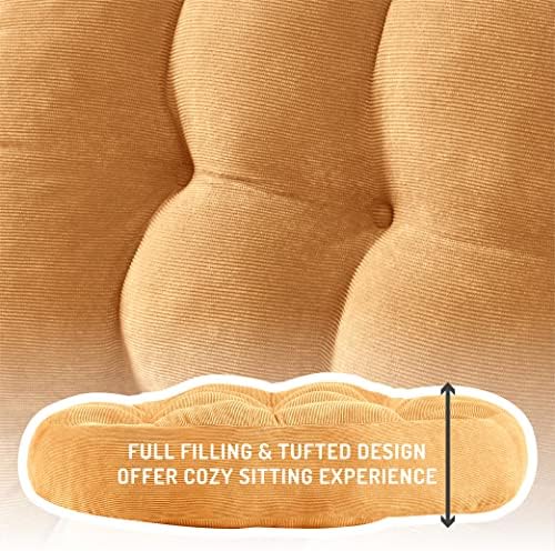 Degrees of Comfort Floor Cushion Pillow Set of 2 Orange Yellow