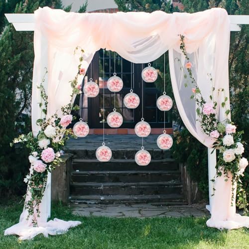 Fantasyon 12 Pcs Hanging Globe Candle Holders