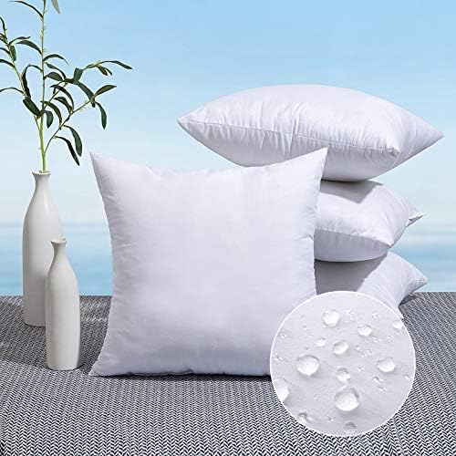MIULEE 4-Pack 18x18 Water-Resistant Pillow Inserts 1