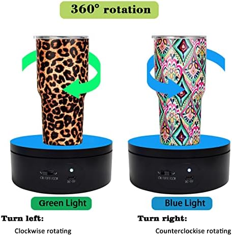 YVV 360 Rotating Display Stand for Epoxy Tumbler Black 472in