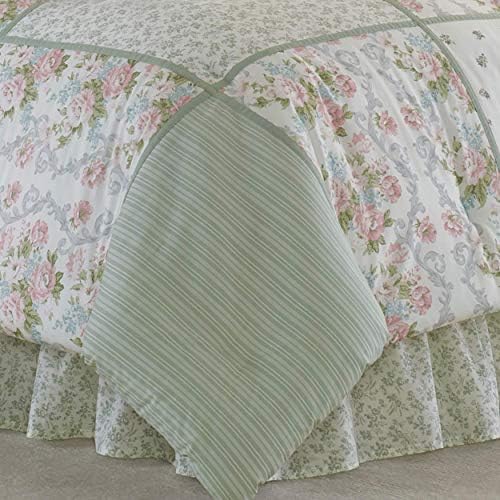 Laura Ashley Full Comforter Set with Matching Shams Bedskirt