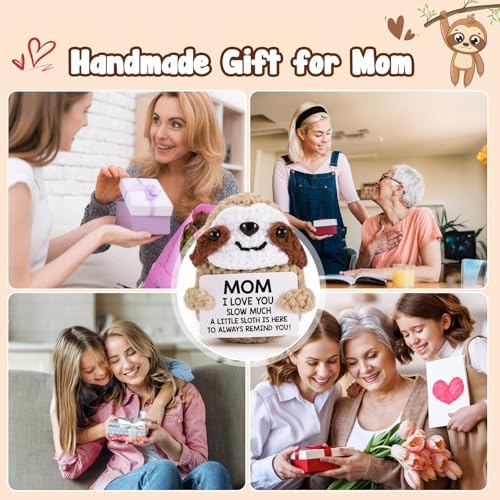 MBL Funny Sloth Gift for Mom - Handmade Crochet