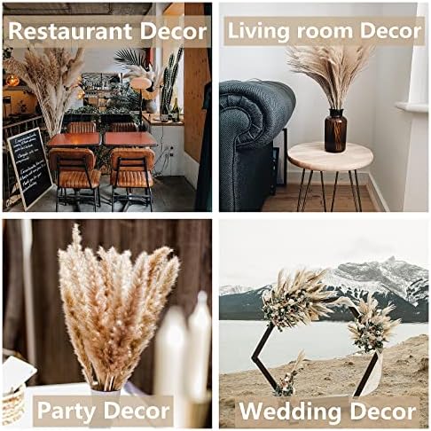 110 PCS Dried Pampas Grass Bouquet for Boho Decor
