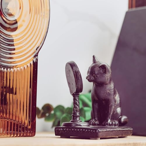 Youngs Inc Cute Cat Figurine with Glasses 4 x 3 x 5