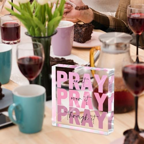 Pink Inspirational Bible Verse Wall Art for Women 1
