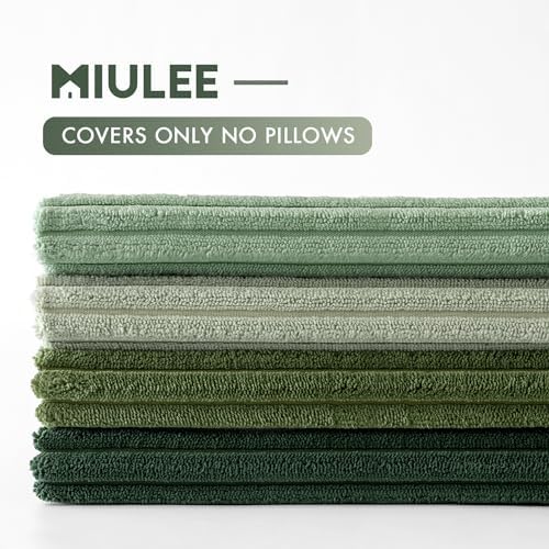 MIULEE Boho Farmhouse Throw Pillow Covers Set of 4 18x18 Inch