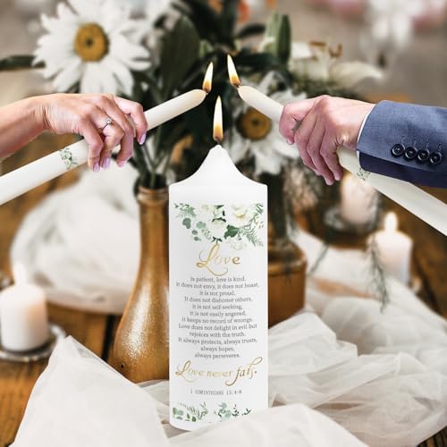 Extrogif Unity Wedding Candles with Gold Holders 1