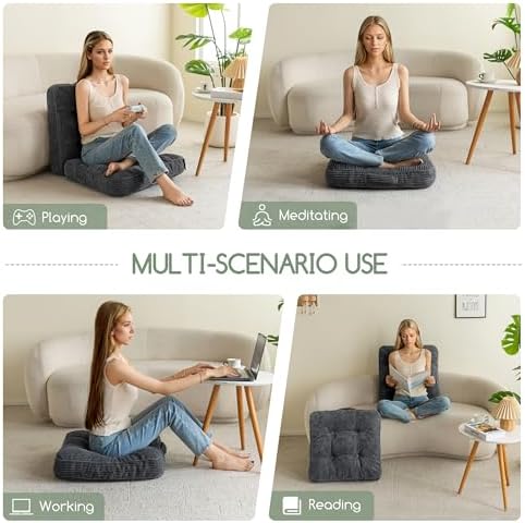 HIGOGOGO Washable Floor Pillow Cushion 22x22 Inch 1