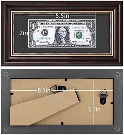 Space Art Deco 4x9 Dollar Bill Frame with Mat 1