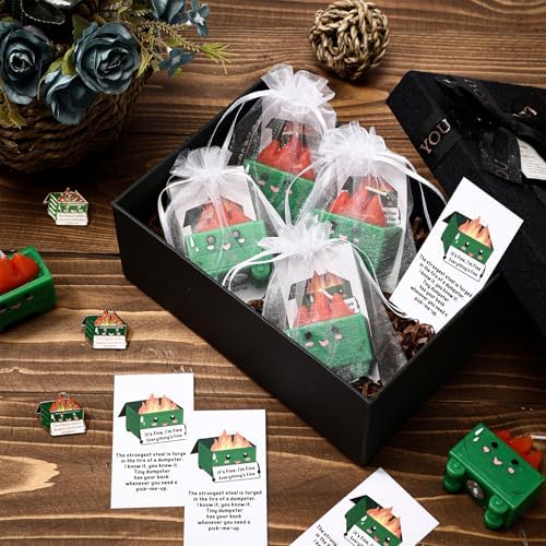 12 Set Dumpster Fire Scent Candle Gift Set Green
