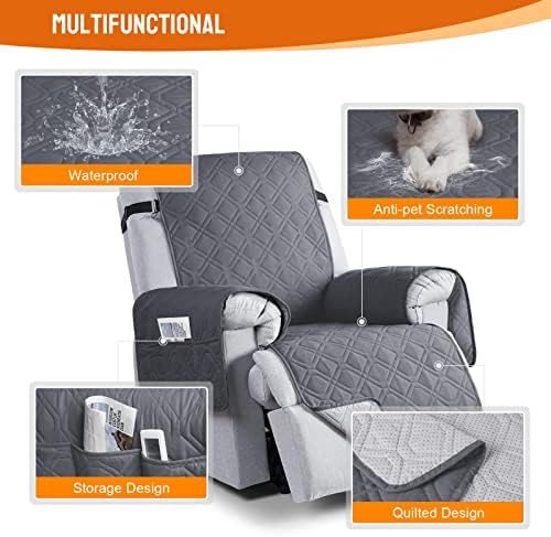 VANSOFY Waterproof Recliner Chair Cover Dark Gray