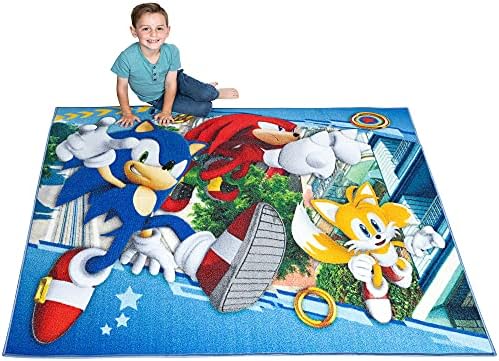 Franco Kids Room Non Slip Area Rug with Sonic The Hedgehog Design