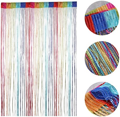Vidillo Door String Curtain with Glitter Effect