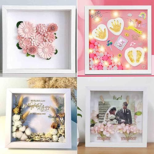 TOUYINGER 8x8 Shadow Box Frame with Letter Stickers 1