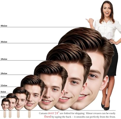 Custom Cutout Big Head Stick with 9 Sizes Upload Your Photo
