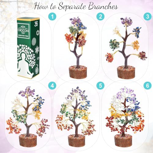 Crocon 7 Chakra Crystal Tree for Women Birthday Gift
