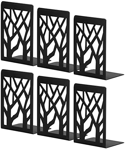 INNPLUS Heavy Duty Metal Book Ends 3 Pair