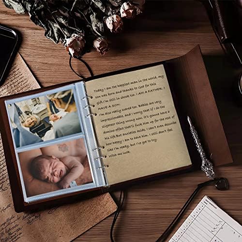 OBTAIN 4x6 Photo Album - 160 Photos Leather Cover with 30 Writable Pages