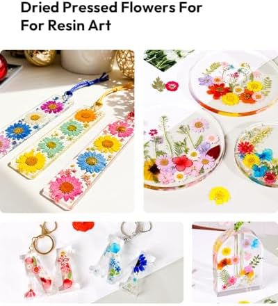 Resiners 100Pcs Dried Flowers for Crafts