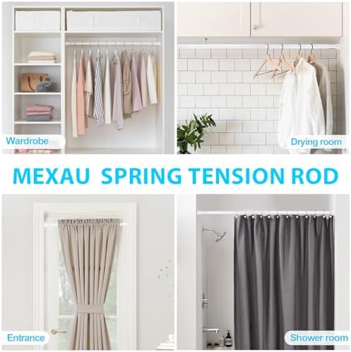 MEXAU Adjustable Spring Curtain Rod 28-48 Inch No Drilling 1