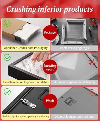 MUXIUNT 8x10 Shadow Box Frame with Linen Foam Backing