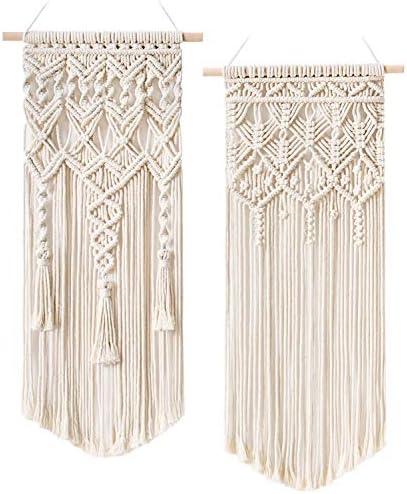 Mkono 2 Pcs Macrame Wall Hanging Boho Decor