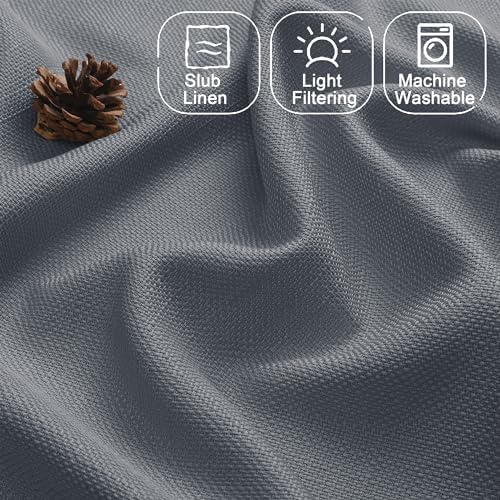 Chyhomenyc Dark Grey 30 Inch Curtains 2PCS