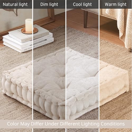Intelligent Design Azza Floor Pillow Ivory