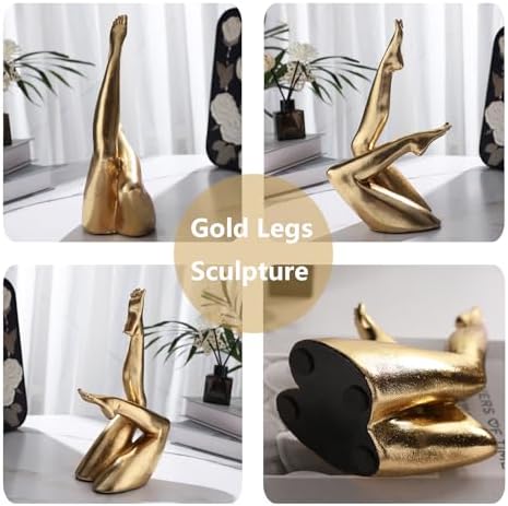 Zonsuli Golden Legs Sculpture Elegant Resin Decor