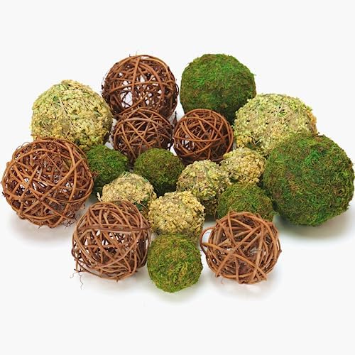 BYHER 18PCS Decorative Balls Set for Home Decor