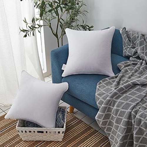 Oubonun 18x18 Inch Pillow Inserts Set of 2 - Cotton Cover Throw Pillow