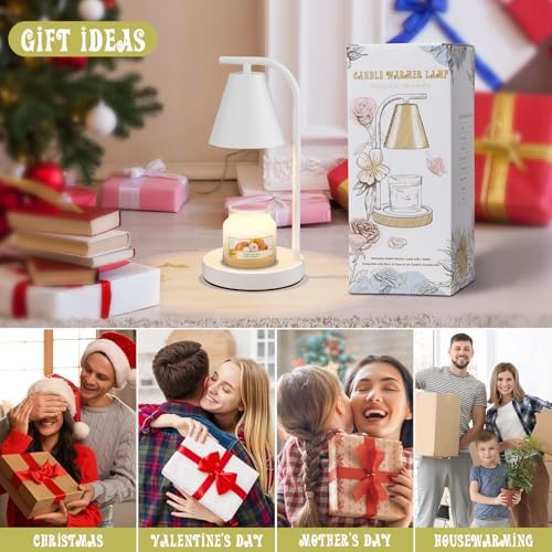 Hong-in White Candle Warmer with Timer and 2 Bulbs