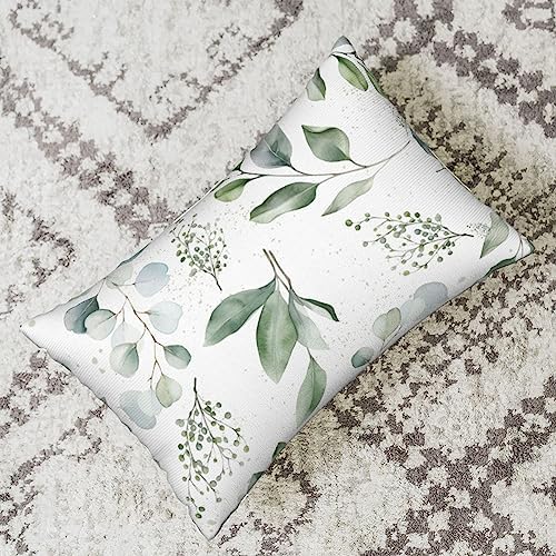 IVSYCOF Green Plant Leaf Pillow Case 20x30 Inch
