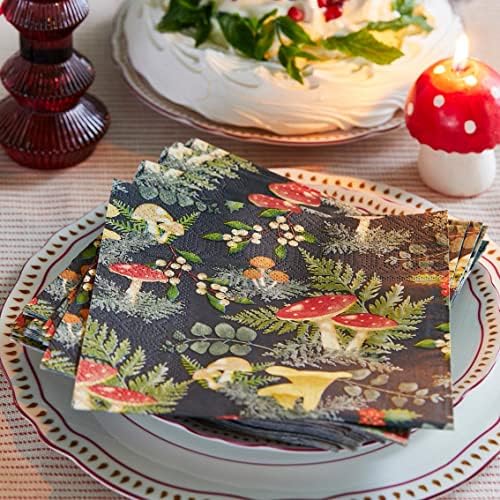 Talking Tables Red Mushroom Candle for Christmas Table Decor