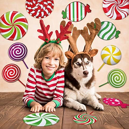 Outus 30-Piece Peppermint Candy Floor Decals Set
