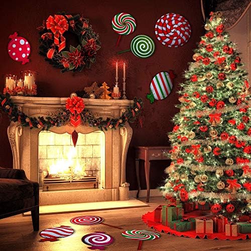 Outus 30-Piece Peppermint Candy Floor Decals Set