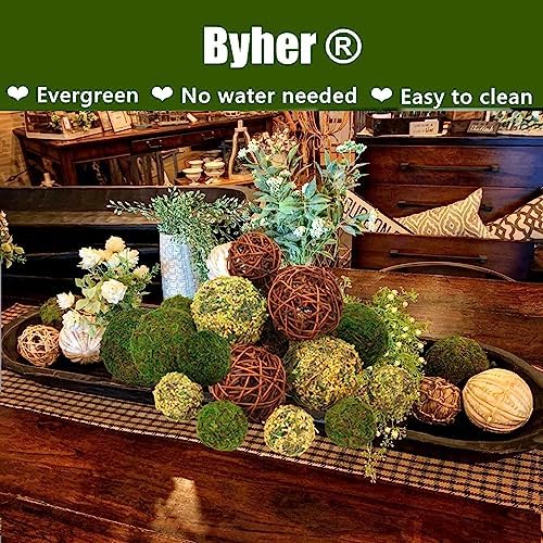 BYHER 18PCS Decorative Balls Set for Home Decor