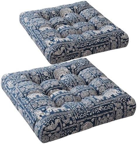 Codi Indigo Elephant Floor Pillow Set of 2 1