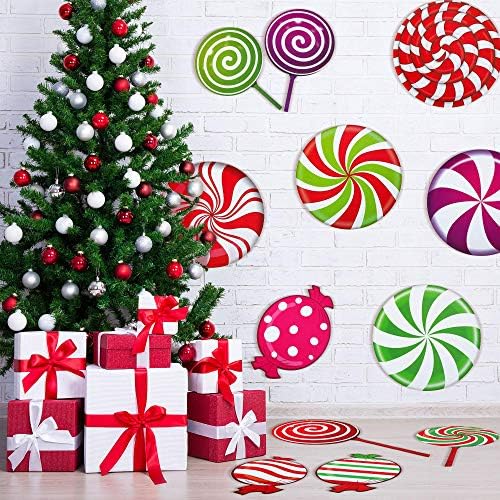 Outus 30-Piece Peppermint Candy Floor Decals Set