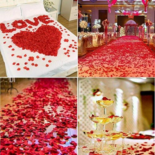 CODE FLORIST Dark-Red Silk Rose Petals 2200 PCS