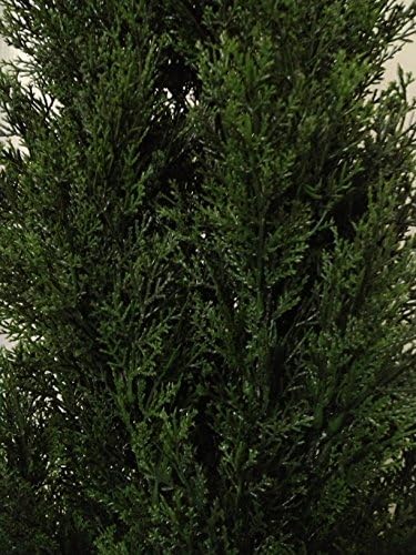 Two 5 Foot Artificial Cedar Topiary Trees Potted