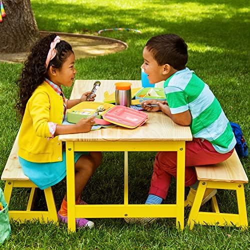 Munchkin Bento Box for Kids with Utensils Green