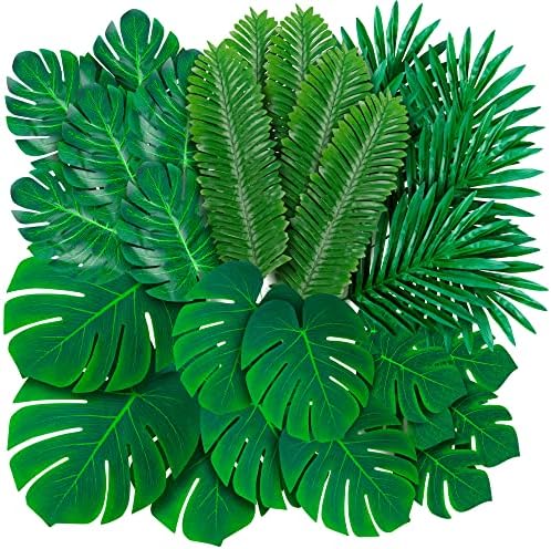 108 Pack Artificial Monstera Leaves for Decor